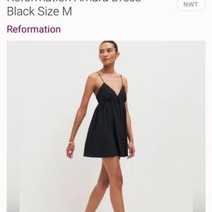 Reformation Black Mini Dress